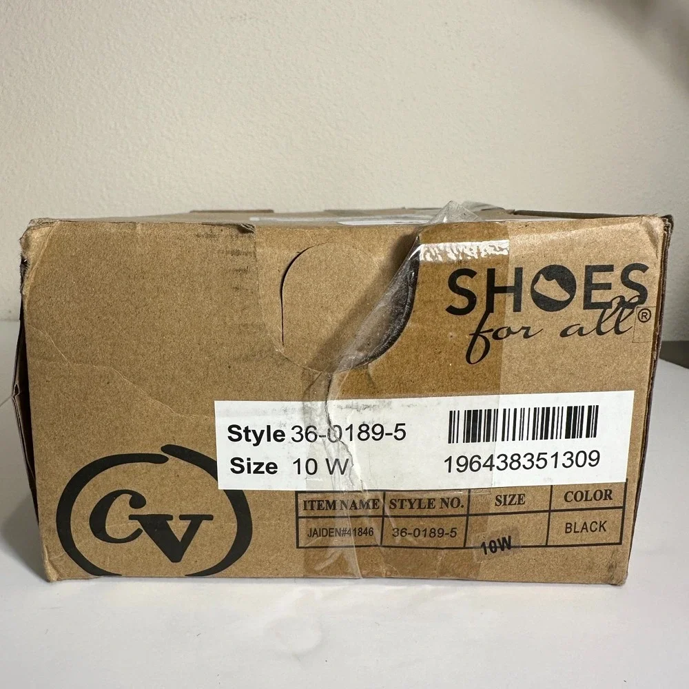 Comfortview Black Flats Women size 10W New - Picture 7 of 7